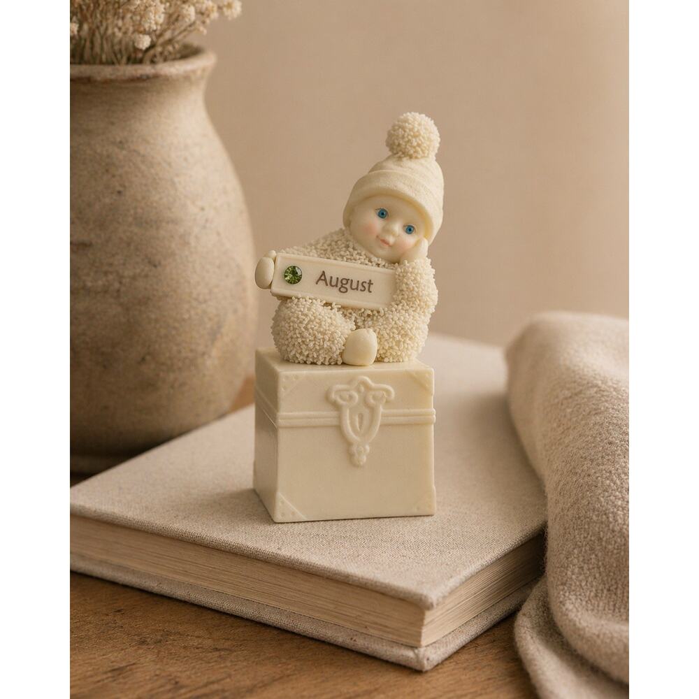 Dept 56 Snowbabies "A Smile To Treasure" August Crystal With Box Christmas
